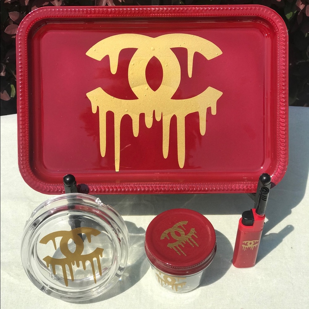 Rolling tray set